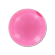 Perle en résine opaque 8 mm Rose Fluo x1|raw }}