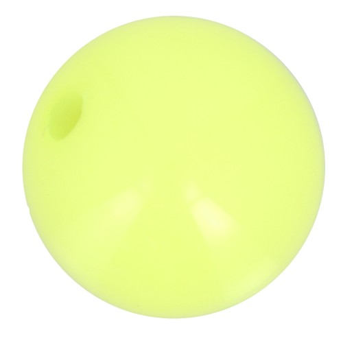 Perle en résine opaque 8 mm Jaune Fluo x1