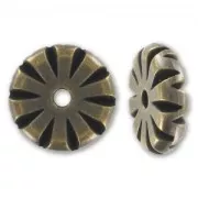 Perle Intercalaire Fleur en résine CCB 16 mm bronze x1