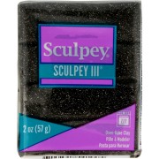 Pâte Sculpey III 57 gr - Black Glitter (n°541)|raw }}