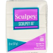 Pâte Sculpey III 57 gr - White Glitter (n°539)