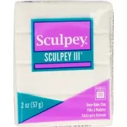 Pâte Sculpey III 57 gr - White Glitter (n°539)