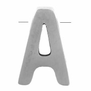 Perle lettre alphabet 8x5 mm - A - Acier inoxydable 304 x1
