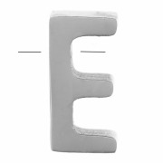 Perle lettre alphabet 8x4 mm - E - Acier inoxydable 304 x1|raw }}