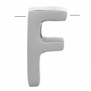 Perle lettre alphabet 8x4 mm - F - Acier inoxydable 304 x1