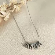 Perle lettre alphabet 8x5 mm - O - Acier inoxydable 304 x1