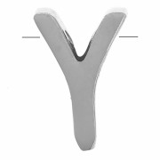 Perle lettre alphabet 8x5 mm - Y - Acier inoxydable 304 x1|raw }}