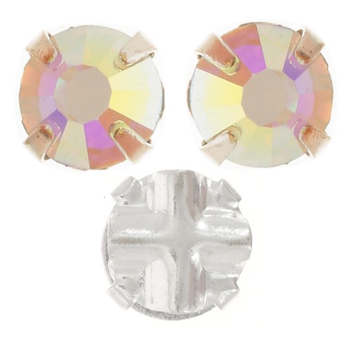 Strass à coudre 4 mm Crystal AB x10