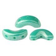 Arcos® par Puca® 5x10 mm - Opaque Green Turquoise Luster x10g