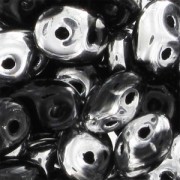 SuperDuo 2,5x5 mm Jet Argent x10g