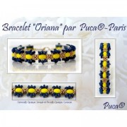 Perles en verre Samos® par Puca® 7x5 mm - Opaque Hyacinth New Picasso x10g