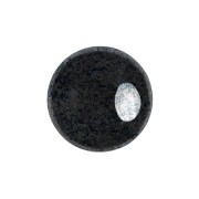 Cabochon rond en verre par Puca® 14 mm - Jet Hematite x1|raw }}
