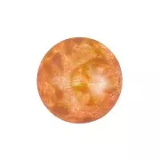 Cabochon rond en verre par Puca® 14 mm - Opaque Salmon Spotted x1