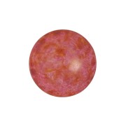 Cabochon rond en verre par Puca® 14 mm - Opaque Rose Spotted x1