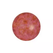 Cabochon rond en verre par Puca® 14 mm - Opaque Rose Spotted x1