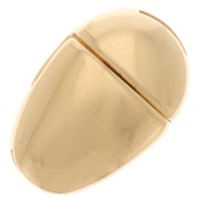 Fermoir aimanté 16x10 mm pour lacet 5 mm - Doré à l'or fin x1