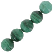 Perles rondes 10 mm pierre gemme - Malachite x5|raw }}