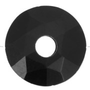 Perle donuts facettée 12 mm pierre gemme - Onyx noir x1|raw }}