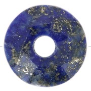 Perle donuts facettée 12 mm pierre gemme - Lapis lazuli x1|raw }}