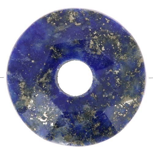 Perle donuts facettée 12 mm pierre gemme - Lapis lazuli x1