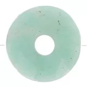 Perle donuts facettée 12 mm pierre gemme - Amazonite x1
