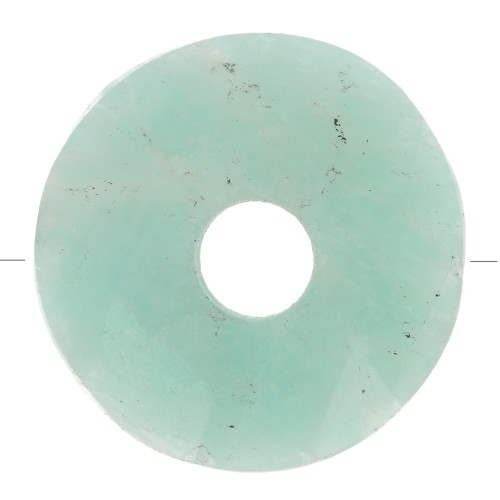 Perle donuts facettée 12 mm pierre gemme - Amazonite x1