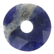 Perle donuts facettée 12 mm pierre gemme - Sodalite x1|raw }}