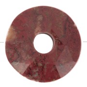 Perle donuts facettée 12 mm pierre gemme - Jaspe poppy x1|raw }}