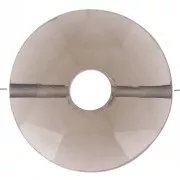 Perle donuts facettée 12 mm pierre gemme - Quartz fumé x1