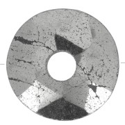 Perle donuts facettée 12 mm pierre gemme - Pyrite x1|raw }}