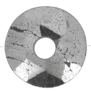 Perle donuts facettée 12 mm pierre gemme - Pyrite x1