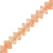 Perles rondelles bouliers facettées pierre gemme 3x2 mm - Pierre de soleil x20|raw }}