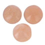 Perle plate ronde - palet - 8 mm en pierre gemme - Pierre de lune Peach x1