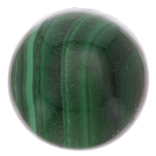 Cabochon rond 12 mm en pierre gemme - Malachite x1