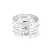 Bague semainier pour cabochon 4 mm - Taille 58 - Argent 925 x1