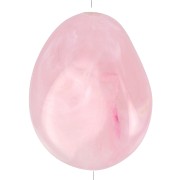 Perle plate irrégulière en résine opaque 25x20 mm - Rose clair marbré x1|raw }}