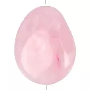 Perle plate irrégulière 25x20 mm en résine translucide - Rose clair marbré x1