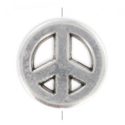 Peace 15 mm Placage Argent fin vieilli x1|raw }}
