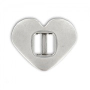Intercalaire coeur 16x20 mm Placage Argent fin vieilli x1|raw }}