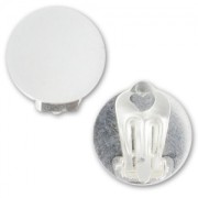 Clips plateau 18 mm argenté x2