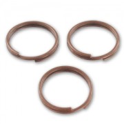 Anneaux doubles 10x0.7 mm cuivré vieilli x25