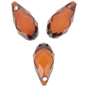 Gouttes PureCrystal 6010 13x6.5 mm - Smoked Amber x1|raw }}