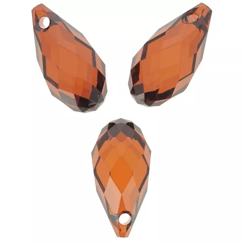 Gouttes PureCrystal 6010 13x6.5 mm - Smoked Amber x1