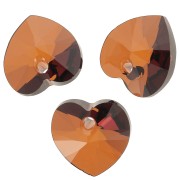 Coeurs PureCrystal 6228 10.3x10 mm - Smoked Amber x6