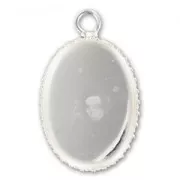 Serti pendentif pour cabochon 18x13 mm en Argent 925 x1