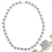 Tour de cou 38 sertis pour cabochon PureCrystal 1028/1122 6 mm - Rhodié x1