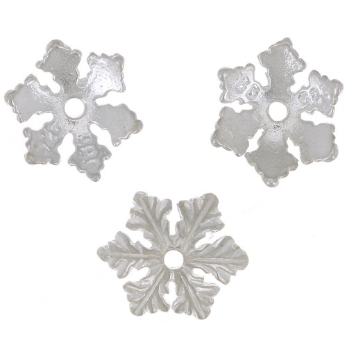 Coupelle flocon de neige 10 mm en Argent 925 x1