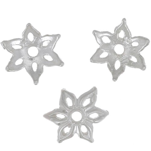 Coupelle fleur évidée 8 mm en Argent 925 x1