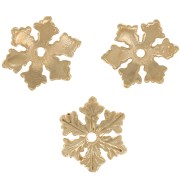 Coupelle flocon de neige 10 mm - Plaqué Or 3 microns x1|raw }}