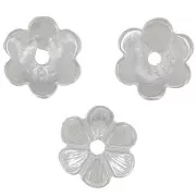 Coupelle fleur 7 mm - Placage Argent fin x1